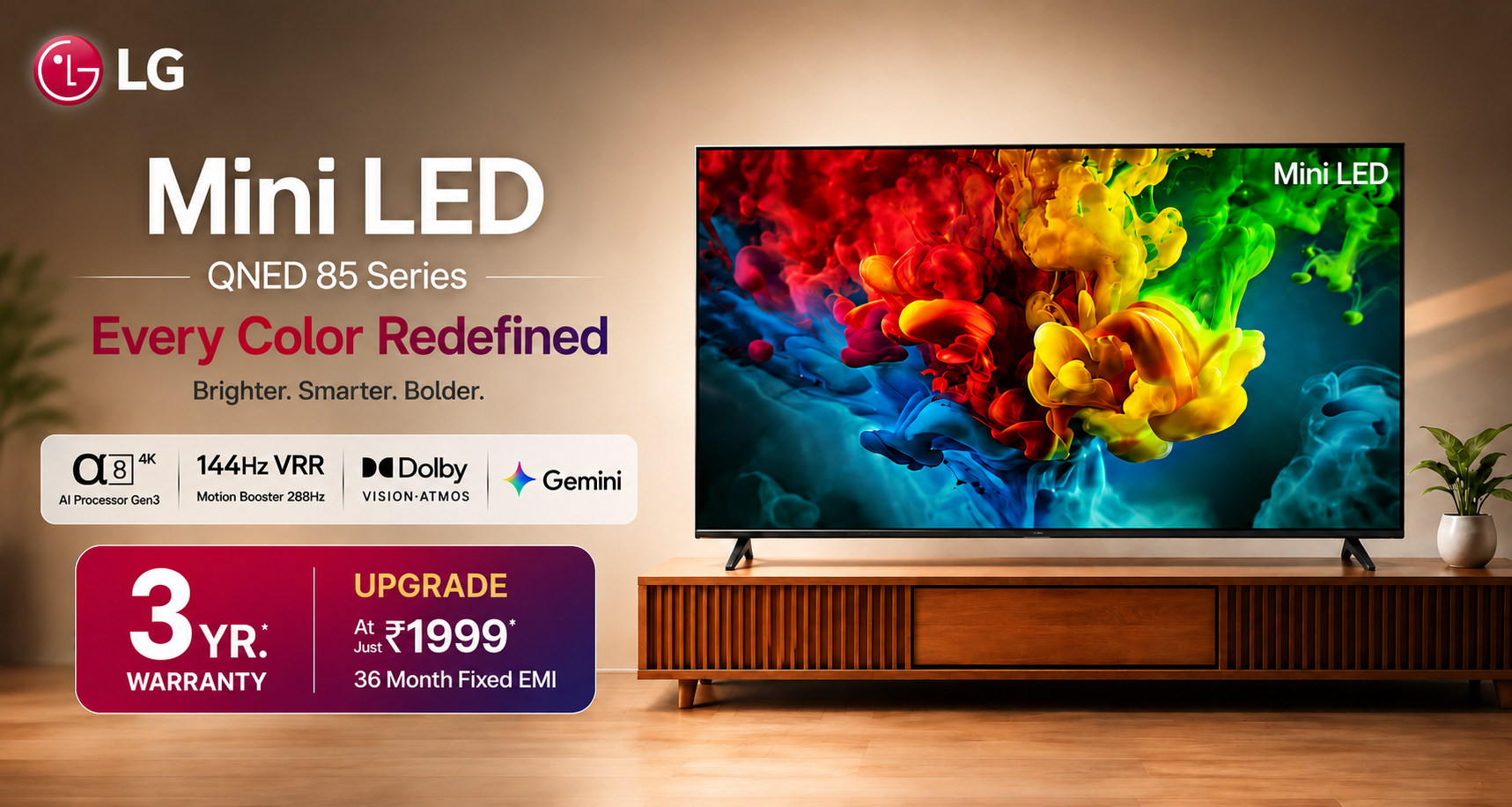 LG Mini LED QNED 85 Series television